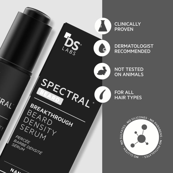 DS Labs Spectral.BRD Beard Conditioning Serum for Fuller-Looking Beard | Powered by Nanoxidil®, biotin, niacinamide, castor oil & hyaluronic acid