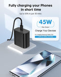 45W Super Fast Charger Type C with 10FT USB C Charger for Sam-Sung Galaxy S25 Ultra/Galaxy S24/S23 Ultra/S24/S24/S23/S22 Note S10/S9/S8, Galaxy
