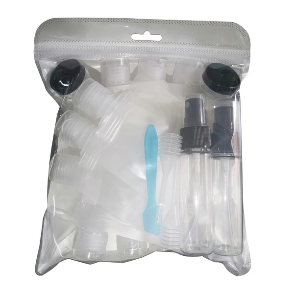 SEQUHITKU 17 Pack Travel Pouches for Toiletries,TSA Approved,Portable Containers,Stand Up Pouch,Refillable Travel Accessories for Shampoo