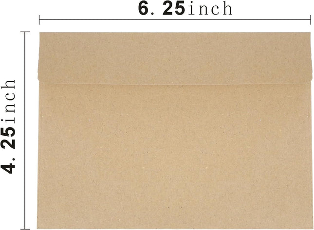 50Pcs Packed Kraft Envelopes,A4Envelopes, Printable Invitation Envelopes,4X6 Envelopes, Suitable for Weddings, Invitatio