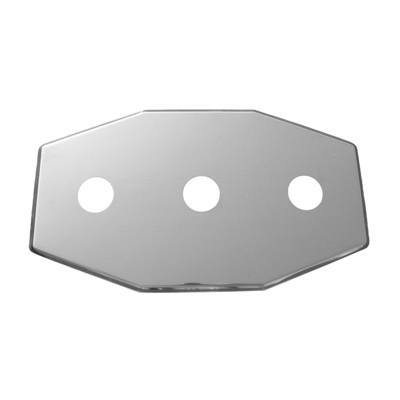 LASCO 03-1654 Smitty Plate, Three Hole, Used to Cover Shower Wall Tile, Stainless Steel 8-Inch Center Three-Hole 8-Inch Center
