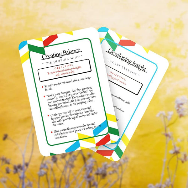 Allura & Arcia 52 Mindfulness Cards - Stress Less, Mindful Meditation, Gratitude, Kindness, Self Care & Relaxation 4 x 5 x 0.75 inches