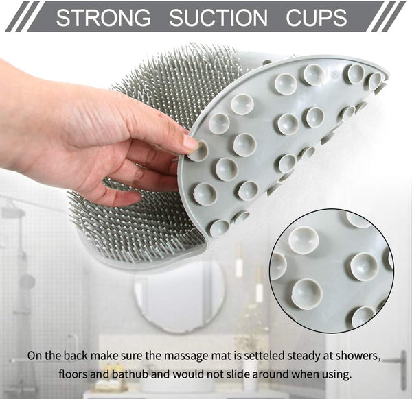 Vlike Shower Foot Scrubber Massager Mat Cleaner Improve Circulation Reduce Feet Pain Exfoliation, Feet Acupressure Mat with Non Slip Suction Cups,