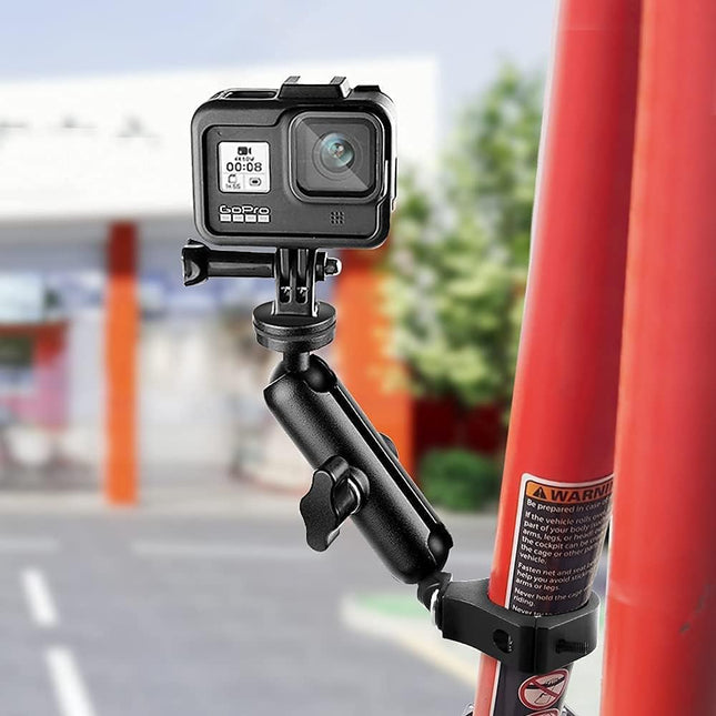 UTV ATV Camera Mount Holder 360Â°Gopro Roll Bar Mount Accessories Action Cameras Accessory for 1.75"-2" Roll Bar and Tub