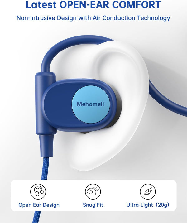 Kid Headphones for School, Air Conduction Open Ear Headphones, 3.5mm Jack Wired Cord, Ultra-Comfort, Ergonomic and Lightweight Design Perfect for