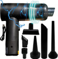 Jaspertronics™ Cordless Rechargeable 2 Speed Mini Vacuum & Dust Blower, Lightweight Handheld Cleaner W/Strong 16000 PA Suction, 0.12L Dust Cap,
