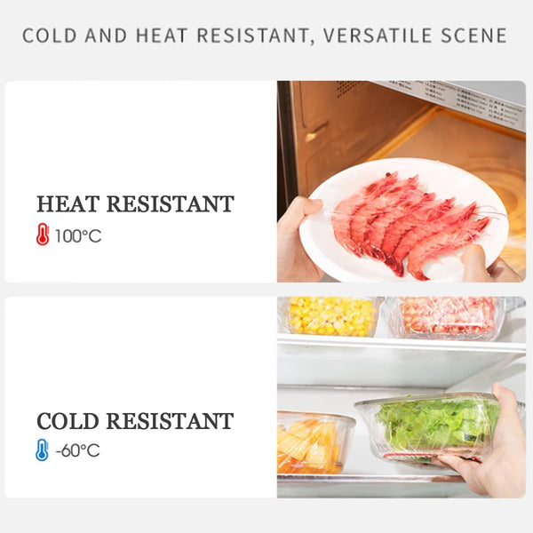 GXXMEI 300PCS Fresh Keeping Bags Food Covers Disposable Elastic Food Storage Covers, Plastic Sealing Elastic Stretch Adjustable Bowl Lids,