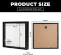 Muzilife Shadow Box Picture Frame with Linen Board Deep Wood Glass Display Case Ready to Hang Memory Box Baby Sports Memorabilia, Pins, Awards,