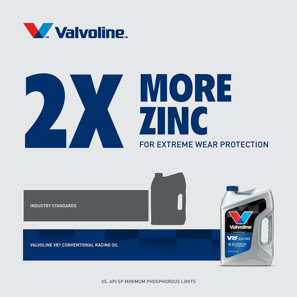 Valvoline VR1 Racing SAE 30 Motor Oil 1 QT, Case of 6 VR1 1 QT, Case of 6 SAE 30