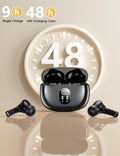 Wireless Earbuds, Bluetooth Ear Buds with Big Bass Stereo Sound, 48 Hours Playtime, Lightweight In-Ear Fit Earphones, IPX7, Hands-Free Calls with