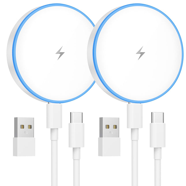 Magsafe Charger 2 Pack 15W Magnetic Wireless Charger Fast Charging Pad Compatible with Iphone 16/15/14/13/12 Series & Ai