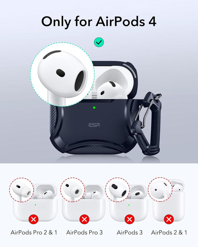 ESR for Airpods 4 Case (Halolock), Compatible with Airpods 4Th Generation Case (2024), Compatible with Magsafe, Powerful