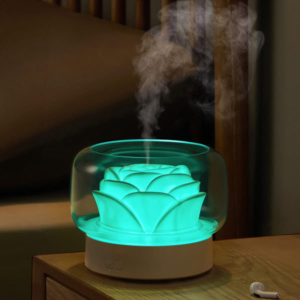 Diffusers for Essential Oils Large Room: SEVEYEE 500Ml Aromatherapy Diffuser for Home Bedroom - Big Capacity Running 24 Hours Waterless Auto off