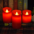 Flameless Battery Operated LED Candles, Remote Control Electric Realistic Candles Flickering Real Wax 4/5/6 Inch 3PACK with 2/4/6/8 Hour Timer for