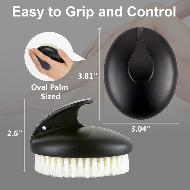 Dry Brushing Body Exfoliating Brush, anti Slip Body Scrubber for Shower, Never M