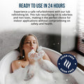 Ekopel Bathtub Refinishing Kit - Made in The USA - Odorless Tub and Tile Reglazing - Most Durable Never Peel Tub Paint Coating - Pour On Touch Up Size