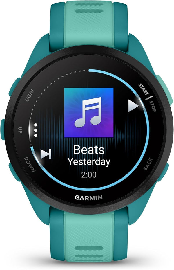 Garmin Forerunner 165 Music GPS Running Smartwatch, Fitness Tracker Smart Watch for Women and Men Bundle with Accessories - Turquoise/Aqua
