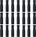 21Pcs Reusable Silicone Straw Tips, Stainless Straw Tips, Black Food Grade Straws Tips Covers Fit for 6mm Wide Stainless Steel Straws And Glass Straws