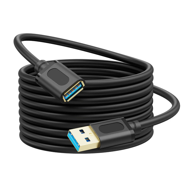USB Extension Cable 1Ft, USB 3.0 Repeater USB Male to Female Lead with Signal Amplification Active Cord for Printers, Keyboards, Game Console,