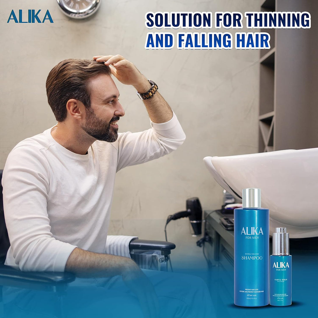 ALIKA Combo Shampoo and Serum Set Hair Growth for Men, Grow Gorgeous Hair Growth, Hair Loss Treatments, Suitable for Dry, Oily, Normal Scalp