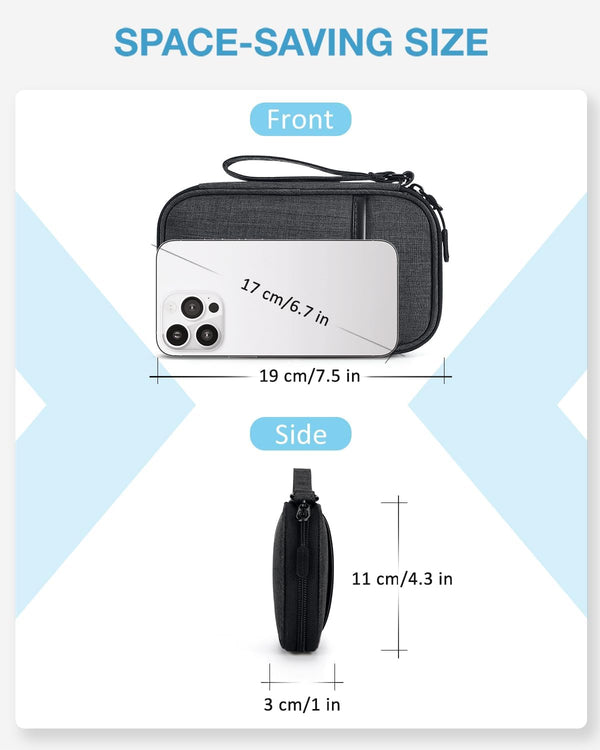 BAGSMART Cord Organizer Travel Cable Organizer Bag Tech Electronic Organizer Travel Case, Travel Essentials for Charger, Cable, Phone, Flash