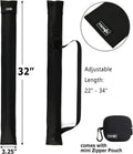 Cosmos Cue Stick Carrying Bag for 1/2 Billiard Stick Storage, 32 Inches Black Color, with Mini Zipper Storage Pouch