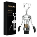 Beneno Wine Opener, Zinc Alloy Premium Wing Corkscrew with Multifunctional Bottles Opener, Sharp Wine Corkscrew with Ergonomic Non-Slip Wing