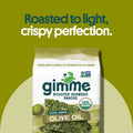 Gimme 20 CT Extra Virgin Olive Oil Organic Seaweed Snacks, 5g, 0.17oz #5 Extra Virgin Olive Oil