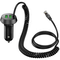 Radar Detector Power Cord with Dual USB Charger Ports - Replacement Power Adapter Compatible with Valentine One, Escort, Passport, Uniden