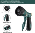 FANHAO Garden Hose Nozzle Sprayer Heavy Duty, 100% Metal Spray Nozzle High Pressure Water Hose Nozzle with 7 Patterns for Watering Garden, Washing