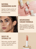 SHEGLAM Glow Bloom Liquid Waterproof Highlighter Long Lasting Cream Highlighter with Shimmer Dewy Finish - Bellini Brunch