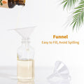 8 Pack, 2 Oz Small Clear Glass Bottles with Lid and Funnels - 60Ml Boston Shot Bottles with Caps, Immunity, Potion, Wellness, Sample, Ginger,