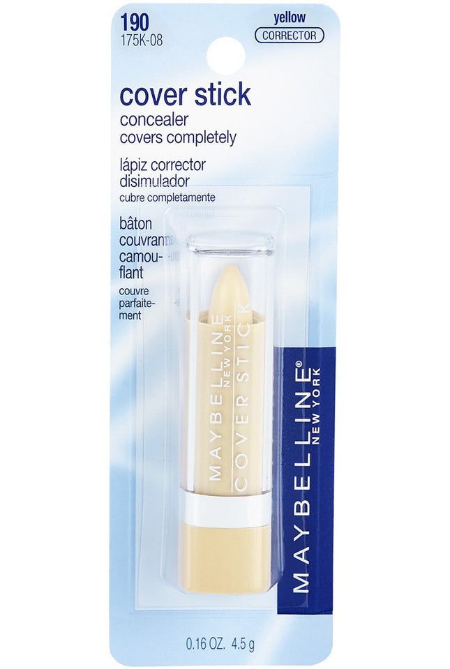 Maybelline New York Cover Stick Corrector Concealer, Yellow Corrects Dark Circle