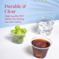 Prestee 200-Pack - 9Oz Clear Plastic Cups - Durable Disposable Plastic Wine Glasses for Party, Weddings, and Catering - Small Drinking Glasses for