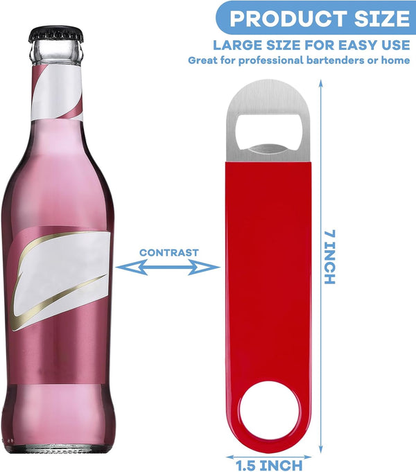 KTOJOY 3 Pack Bottle Openers,Beer Bottle Openers, Speed Openers, Stainless Steel Flat Bottle Opener with Exquisite Packaging, for Kitchen, Bar or