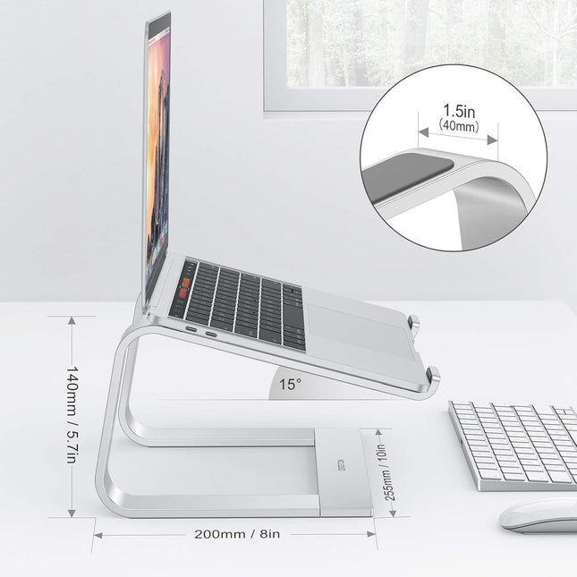 OMOTON Laptop Stand, Detachable Mount for MacBook Air/Pro Dell HP Silver