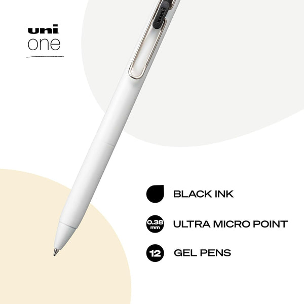Uniball One Gel Pen 12 Pack; 0.38mm Ultra Micro Black Pens; Gel Ink Pens | Office Supplies Sold by Uniball are Pens; Ballpoint Pen; Colored Pens;
