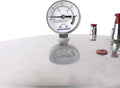 MEASUREMAN Stainless Steel Pressure Cooker Gauge, Pressure Canner Gauge, Steam Pressure Gauge, 2" Dial, Lower Mount, Including Hexagon Gasket and