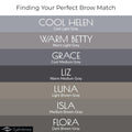 Eye Embrace Light Gray Eyebrow Pencils: Warm Betty & Cool Helen 2 Pack Bundle - Waterproof, Double-Ended Automatic Angled Tip & Spoolie Brush,