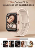 SKG Smart Watch for Men Women Android Iphone, with Alexa Built-In & Bluetooth Call(Answer/Make Call) 1.69" Fitness Tracker with IP68 Waterproof,
