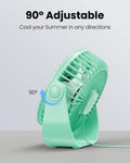 Gaiatop USB Desk Fan, 3 Speeds Strong Airflow, 5.5 Inch Portable 90ÃÂ° Rotate Quiet Cooling, Small Personal Table Fans for Bedroom Home Office