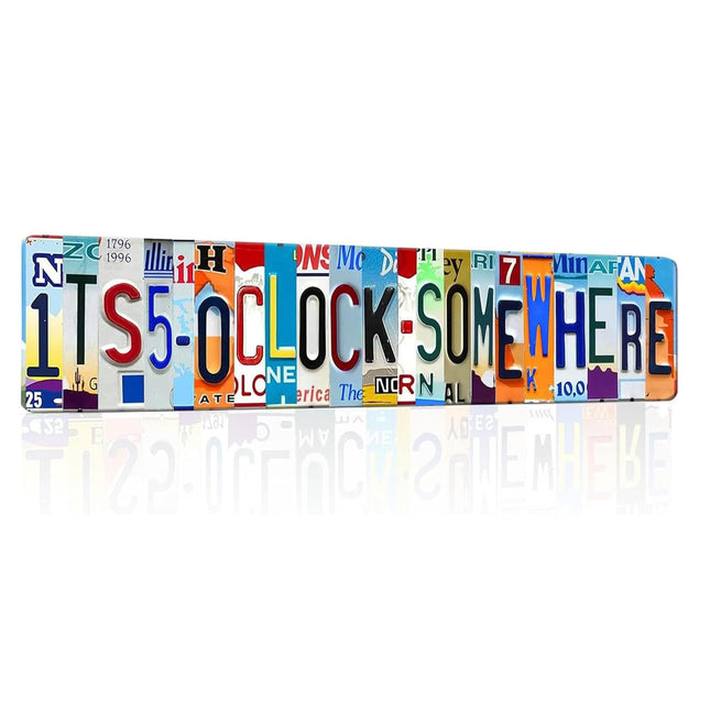 Outdoor Bar Decor Its 5 O'clock Somewhere Sign Vintage Bar Signs For Home Bar Wall Accessories Patio Metal Signs Garage 