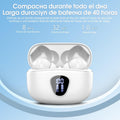 Wireless Earbuds, Bluetooth 5.4 Headphones Hifi Stereo, Bluetooth Earbuds with ENC Noise Cancelling Mic, IP7 Waterproof in Ear Earphones, 48H, LED