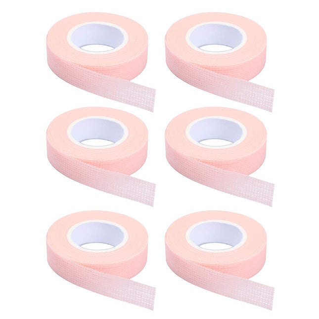 6 Rolls Eyelash Tape,Adhesive Fabric Eyelash Extension Tape,Breathable Micropore Fabric Tape for Eyelash Extension Suppl