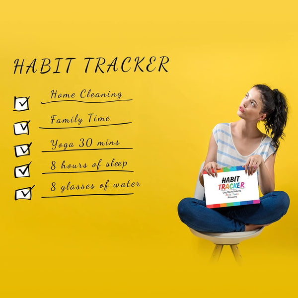 gisgfim Habit Tracker Calendar Motivational Habit Tracking Journal Inspirational Goal Planner with Spiral Binding Beautiful Weekly Undated 12+2