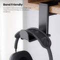 EURPMASK Rotating Headphone Stand - PC Gaming Headset Holder, Adjustable Clamp-on Under Desk Hanger With 360 Degree Swivel & Cable Clip Organizer