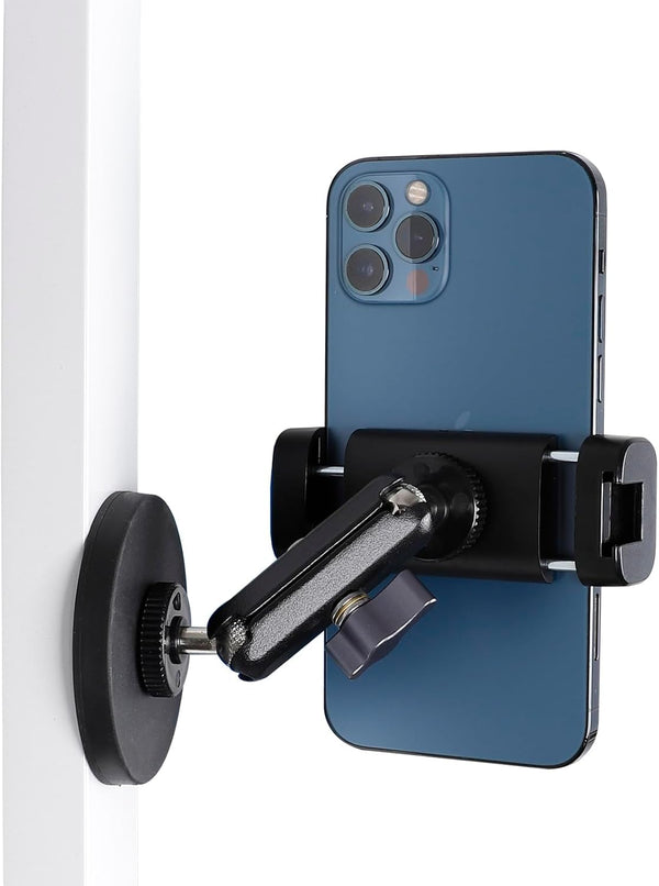 Gym Magnetic Phone Holder Mount with 360Â° Adjustable Dual Ballhead Magic Arm, Magnet Base Phone Mount for Gym Equipment, Refrigerator, or Any
