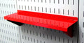Wall Control Shelf 4in Deep Pegboard Shelf Assembly Pegboard and Slotted Tool Board â Red Red 4in x 16in
