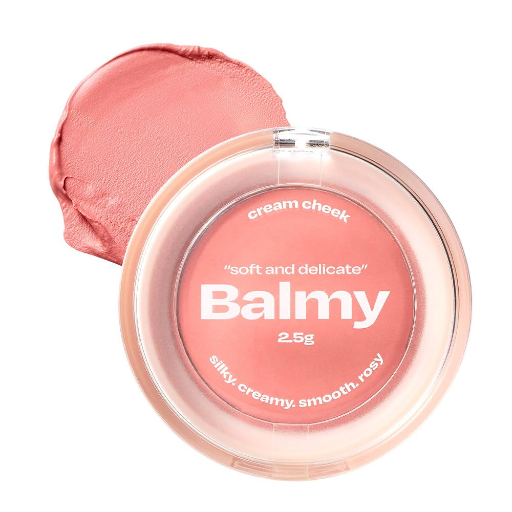 Balmy Cream Cheek | Lightweight, Natural Finish Cream Blush with Blurring Effect | 2.5G (No.3 Milky Peach)