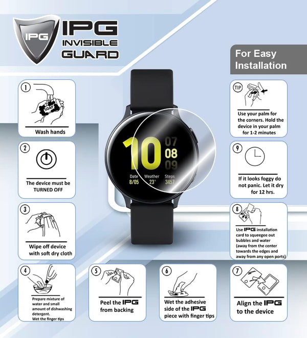 IPG for Suunto Watch Race S Hydrogel Screen Protector (2 Units) Invisible HD Clear Film Anti Scratch Guard-Smooth/Self-Healing/Bubble for RaceS